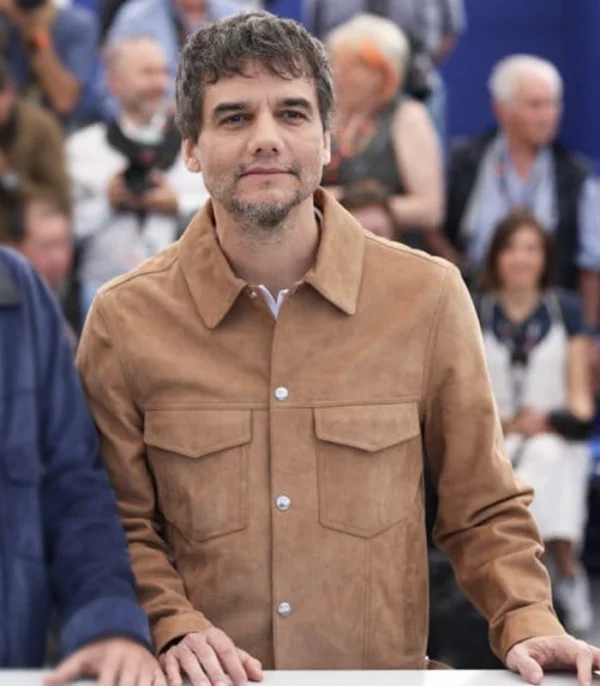 The Secret Agent Wagner Moura Suede Leather Jacket
