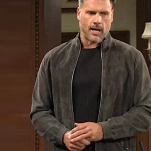 The Young and the Restless Joshua Morrow Suede Leather Jacket Front