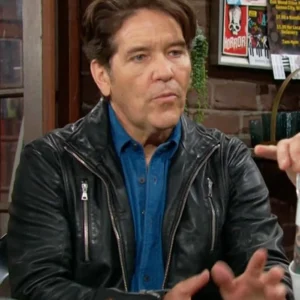 The Young and the Restless Michael Damian Black Leather Jacket Front