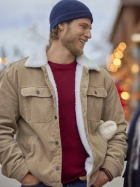Tis the Season to be Merry Travis Van Winkle Shearling Jacket Side