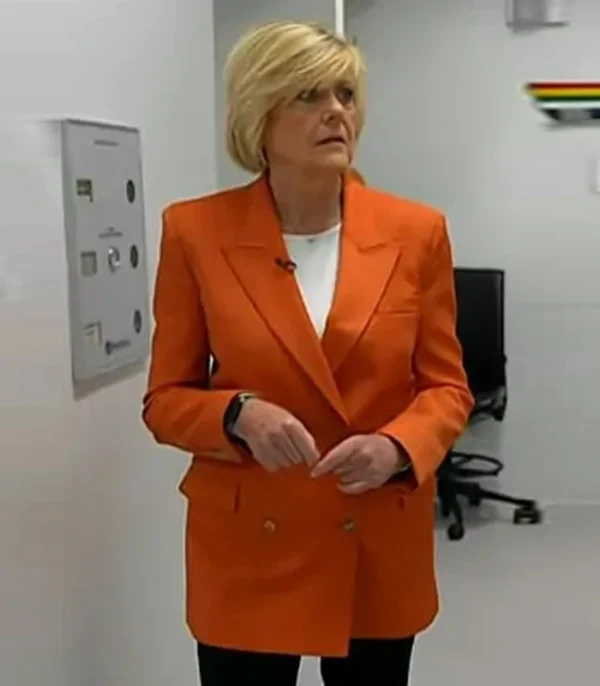 Today Anne Thompson Orange Blazer Front