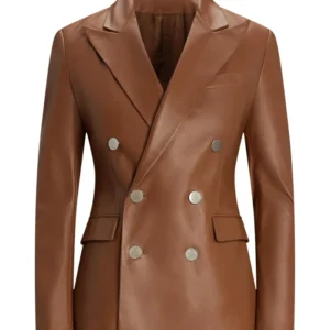 Today Jennifer Lopez Brown Leather Blazer