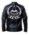 Tom Delonge Angels and Airwaves Black Leather Jacket Back Look