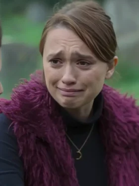 Toxic Town 2025 Aimee Lou Purple Fur Vest