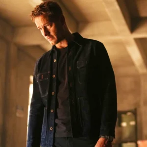 Tracker S03 Justin Hartley Blue Suede Leather Jacket