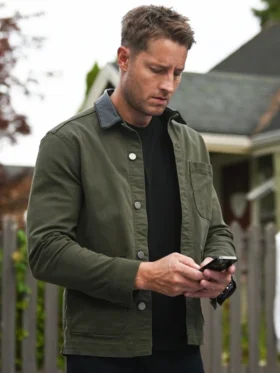Tracker S03 Justin Hartley Green Cotton Jacket Side