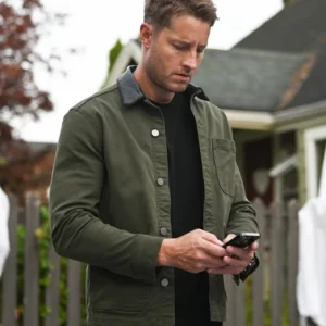 Tracker S03 Justin Hartley Green Cotton Jacket Side