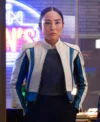 Tron Ares Greta Lee Leather Jacket Side