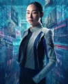 Tron Ares 2025 Greta Lee Leather Jacket