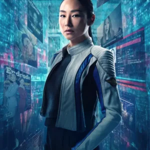 Tron Ares 2025 Greta Lee Leather Jacket