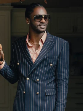 Tulsa King S03 Jay Will Pinstriped Blazer