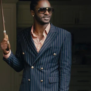 Tulsa King S03 Jay Will Pinstriped Blazer