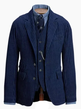 Tulsa King S03 Robert Patrick Pinstriped Blazer