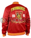 Tuskegee University 1881 Red Varsity Jacket left back