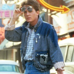 Back to The Future Marty Mcfly Denim Jacket Side