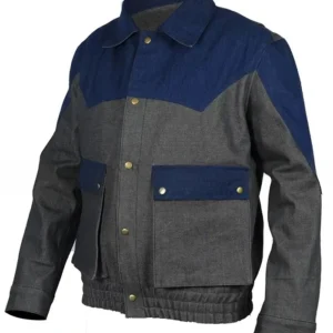 Back to The Future Marty Mcfly Denim Jacket Back