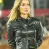 Vanessa Cataneo Faria Black Leather Jacket Side