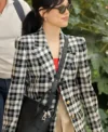 Venice Film Festival Jenna Ortega Plaid Blazer