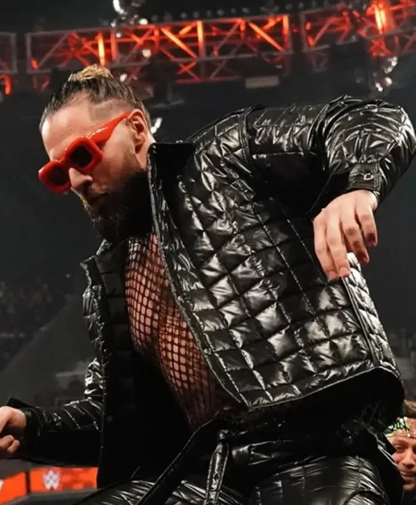 WWE RAW Seth Rollins Black Puffer Jacket