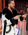 WWE Raw Seth Rollins White Leather Coat Side Look
