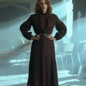 Wednesday S02 Billie Piper Long Coat Side