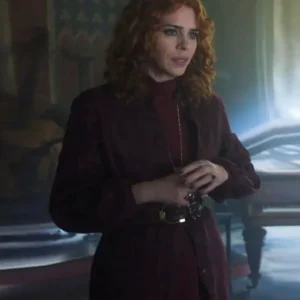 Wednesday S02 Billie Piper Long Coat Front