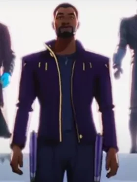 What If Star Lord Purple Leather Costume Jacket Back