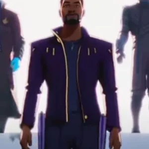 What If Star Lord Purple Leather Costume Jacket Back