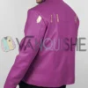 What If Star Lord Purple Leather Costume Jacket left bacvk