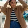 With Love Meghan S02 Meghan Markle Brown Jacket Side