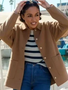 With Love Meghan S02 Meghan Markle Brown Jacket Side