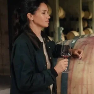 With Love Meghan S02 Meghan Markle Green Jacket Front