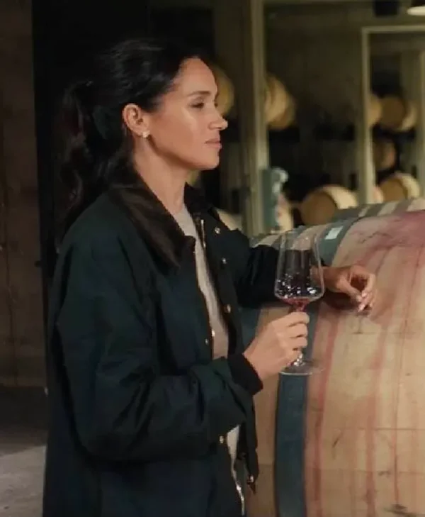 With Love Meghan S02 Meghan Markle Green Jacket Front