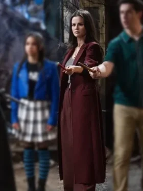Wizards Beyond Waverly Place Alex Russo Maroon Coat Side