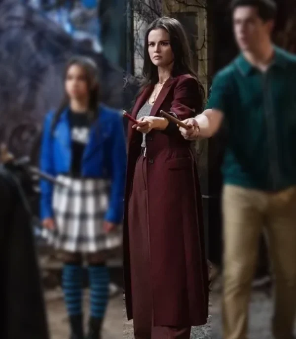 Wizards Beyond Waverly Place Alex Russo Maroon Coat Side