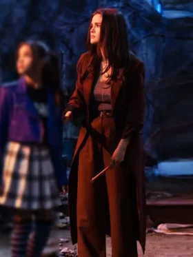 Wizards Beyond Waverly Place Alex Russo Maroon Coat Front
