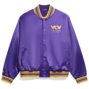 World Championship Wrestling Purple Bomber Jacket Back