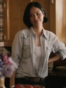 Yellowstone S5 Kelsey Asbille Denim Shirt Front Look