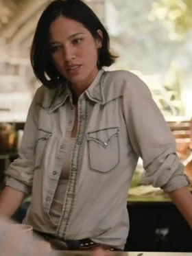 Yellowstone S5 Kelsey Asbille Denim Shirt Front Look