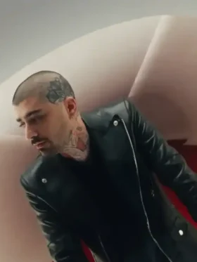 Zayn Malik Eyes Closed Leather Jacket