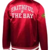 49ers Faithful To The Bay Jacket Red Color Back Look
