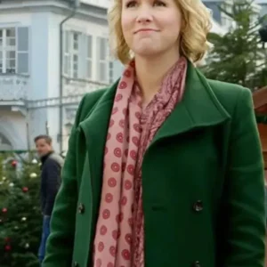 A Heidelberg Holiday Ginna Claire Mason Green Wool Coat Front Look