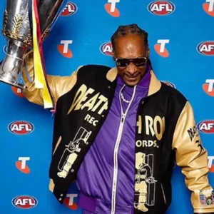AFL 2025 Grand Final Snoop Dogg Varsity Jacket Front look