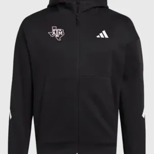 Adidas Texas A&M Aggies Player Travel ZNE Hoodie