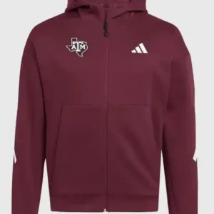 Adidas Texas A&M Aggies Player Travel ZNE Hoodie