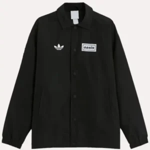 Adidas X Oasis Tour Coach Jacket black front
