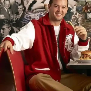 Alabama Crimson Tide Red and White Varsity Jacket