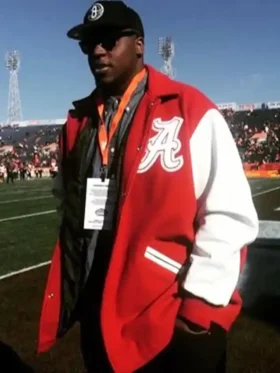 Alabama Crimson Tide Red and White Varsity Jacket