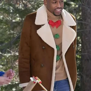 Alex Myers 12 Dates of Christmas Brown Leather Coat