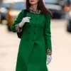 Anne Hathaway The Devil Wears Prada Green Coat